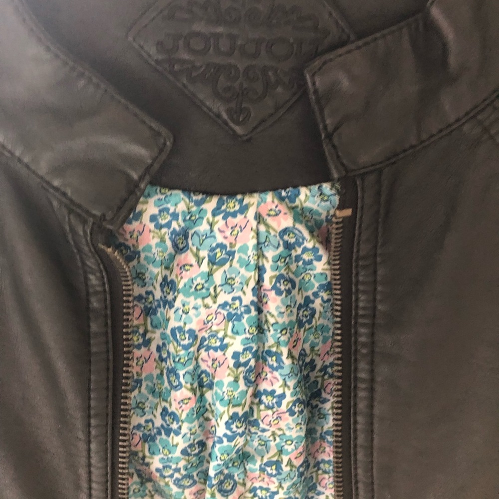 JOUJOU FAUX LEATHER JACKET PRINT INTERIOR